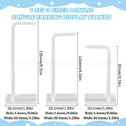 1 Set 3 Sizes Acrylic Dangle Earring Display Stands&nbsp;EDIS-SC0001-06