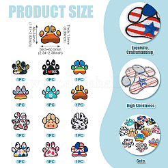 12Pcs 12 Colors Devil's Claw Embroider Thread Cloth on/Sew On Patches&nbsp;PATC-TA0001-39
