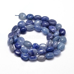 Natural Dyed & Heated Blue Aventurine Nuggets Beads Strands&nbsp;X-G-J335-34