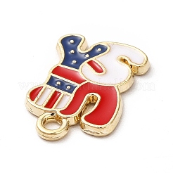 American Flag Style Alloy Enamel Pendants&nbsp;ENAM-M046-05G