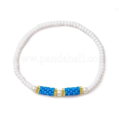 Glass Seed Beads Stretch  Bracelets for Women&nbsp;BJEW-MZ00153-05