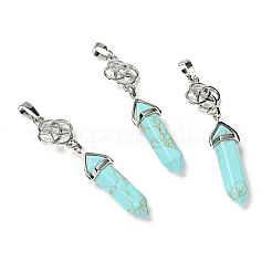 Natural & Synthetic Gemstone Pendant&nbsp;G-J393-HP