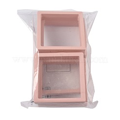 5Pcs Square Transparent PE Thin Film Suspension Jewelry Display Box&nbsp;CON-FS0001-19A