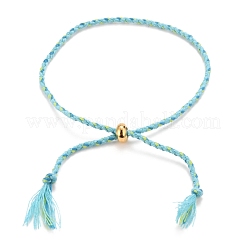 Adjustable Braided Cotton Cords Slider Bracelets Making&nbsp;BJEW-JB05743