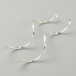 Brass Wavy Eye Pins&nbsp;KK-WH0054-18S