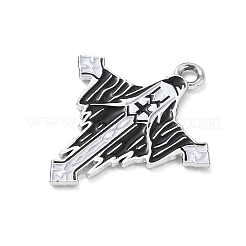 Halloween Alloy Enamel Pendants&nbsp;AL-CBA492B-01F-P