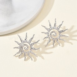 Sun Brass Stud Earrings for Women&nbsp;EJEW-A167-08P