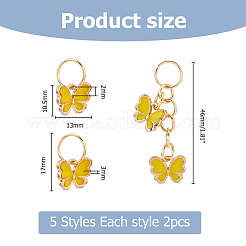 Alloy Enamel Butterfly Shoelace Charm Decoration&nbsp;PALLOY-NB00002