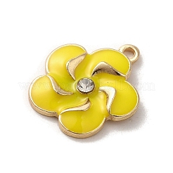 Flower Alloy Enamel Pendants&nbsp;ENAM-A007-03KCG-05