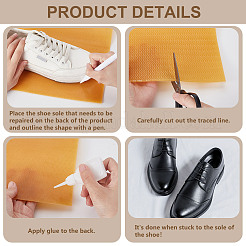 Rubber Anti-Slip Shoes Pad&nbsp;FIND-WH0148-754B-03