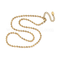 3MM 304 Stainless Steel Ball Chain Necklaces&nbsp;NJEW-D322-02G
