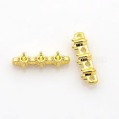 Rectangle Plating Zinc Alloy Spacer Bar Rhinestone Settings&nbsp;PALLOY-N0101-06
