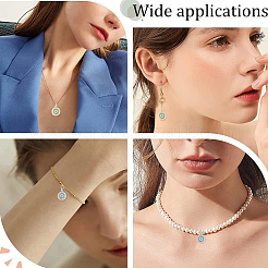 6Pcs 2 Colors Brass Micro Pave Cubic Zirconia Pendants&nbsp;ZIRC-BBC0003-68A