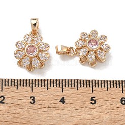Brass Micro Pave Cubic Zirconia Rotatable Pendants&nbsp;KK-A287-01G