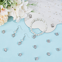 50Pcs Heart Alloy Charms&nbsp;ZIRC-SC0001-32P