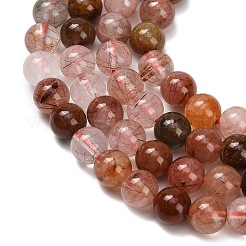 Natural Red Rutilated Quartz Beads Strands&nbsp;G-G300-A02-6mm