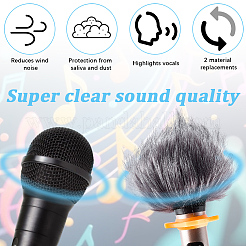 Polyester Wool Mic Covers&nbsp;DIY-WH20007-277B-03
