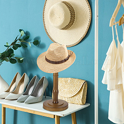 Rubber Wood Dome Shaped Stem Hat Rack&nbsp;ODIS-WH0025-254B