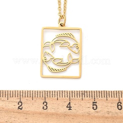 304 Stainless Steel Necklace&nbsp;NJEW-D330-01G-12