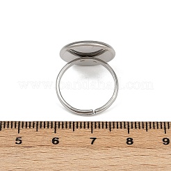 304 Stainless Steel Cuff Ring Components&nbsp;STAS-D372-05P-01E