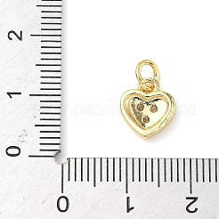 Brass Micro Pave Cubic Zirconia Pendants&nbsp;ZIRC-I356-26G
