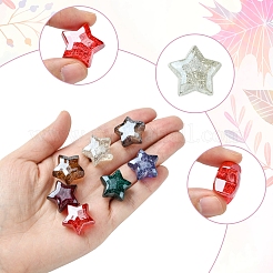 21Pcs 7 Colors Transparent Acrylic Beads&nbsp;OACR-FS0001-95