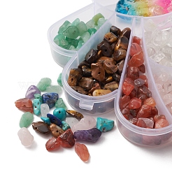 8 Styles Natural & Synthetic  Mixed Gemstone Chips Beads&nbsp;G-YW0001-17