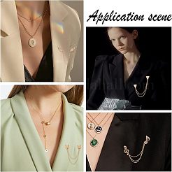 4Pcs 4 Style Safaty Chain Hanging Sweater Brooch Pin&nbsp;JEWB-FG0001-03