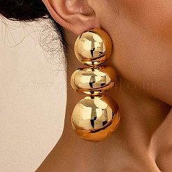 Oval Iron Dangle Stud Earrings&nbsp;FS-WG0A88C-01