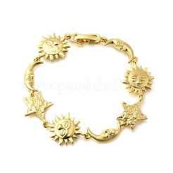 Brass Link Bracelets for Women&nbsp;LS-BJEW-C118-01G