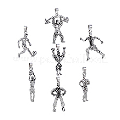 7Pcs 7 Styles Tibetan Style Alloy Pendants&nbsp;TIBE-PH0002-42