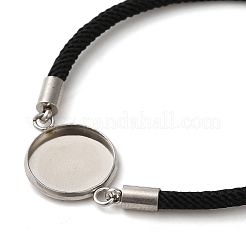 Milan Cord & 304 Stainless Steel Bracelets Making&nbsp;MAK-H004-02D-P01