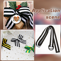 Polyester Stripe Ribbons&nbsp;SRIB-WH0011-326B