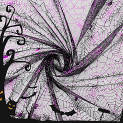 Polyester Spider Web Deco Mesh&nbsp;DIY-WH20049-45B-03