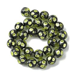 Handmade Silver Sand Lampwork Beads Strands&nbsp;LAMP-A003-01B