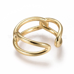 Brass Cuff Rings&nbsp;RJEW-F105-01G