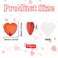 50Pcs Flat Back Acrylic Rhinestone Cabochons&nbsp;OACR-OC0001-18A