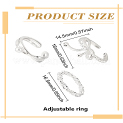 1Box Alloy Rings Sets for Women&nbsp;RJEW-LP0002-43