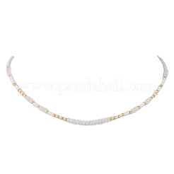 Bohemian Style Natural Rainbow Moonstone Beaded Necklaces&nbsp;NJEW-JN04658-01