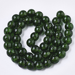Handmade Gold Sand Lampwork Beads Strands&nbsp;LAMP-T007-06C