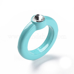 Opaque Acrylic Finger Rings&nbsp;RJEW-T016-06