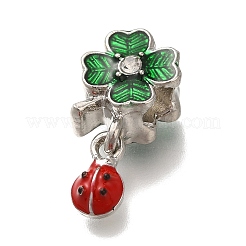 Rack Plating Alloy Crystal Rhinestone European Dangle Charms&nbsp;PALLOY-P307-20P