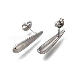 304 Stainless Steel Teardrop Stud Earrings for Women&nbsp;EJEW-M028-04S