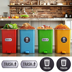 2 Styles PVC Self Adhesive Stickers&nbsp;DIY-GA0009-89