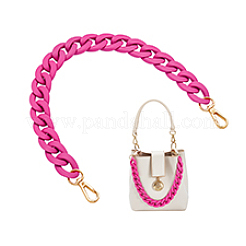 Acrylic Twisted Chain Bag Chains with Alloy Clasps&nbsp;PURS-WH0008-20A