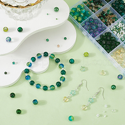 DIY Round Acrylic & Glass Beads Jewelry Making Findings Kits&nbsp;DIY-SP0003-01A