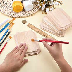 4Pcs Natural Wood Carved Onlay Applique Craft&nbsp;WOOD-FG0001-64B