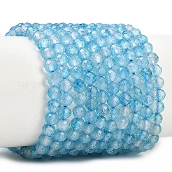 Natural Blue Topaz Beads Strands&nbsp;G-B175-D21-4mm