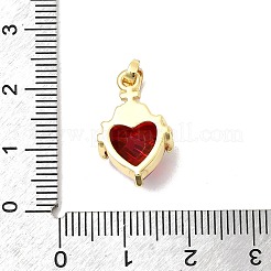 Brass Glass Pendants&nbsp;KK-P343-09C-G