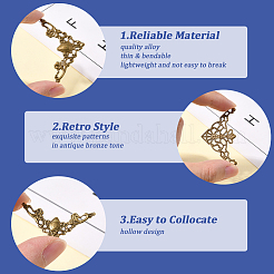120Pcs 4 Styles Iron Filigree Joiners&nbsp;FIND-SC0017-15